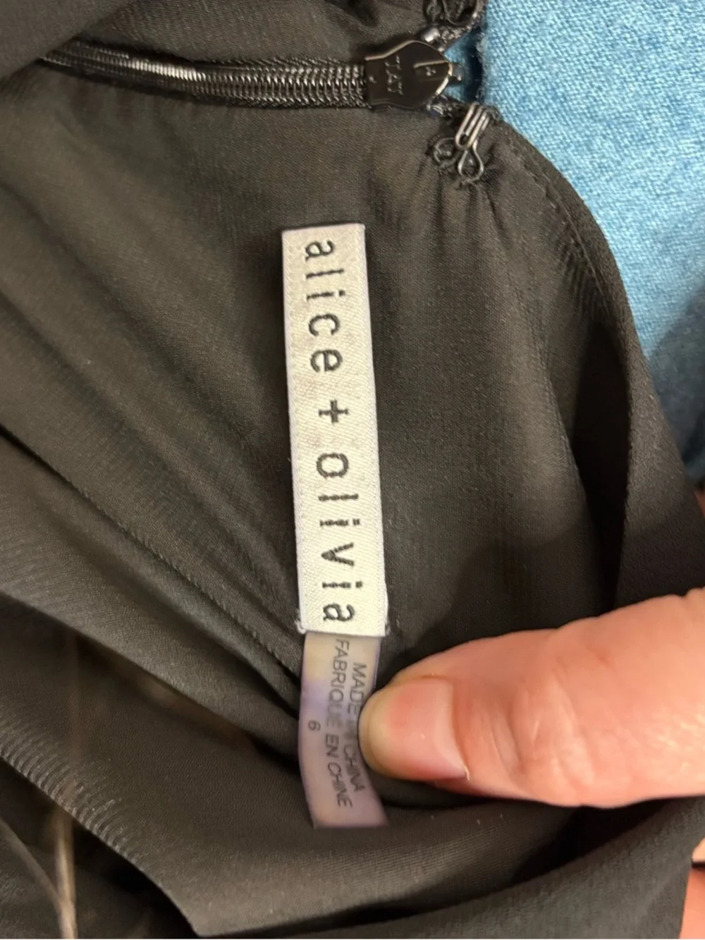 Alice + Olivia Black Mini Dress with Layered Ruffle Skirt - Picture 9 of 14